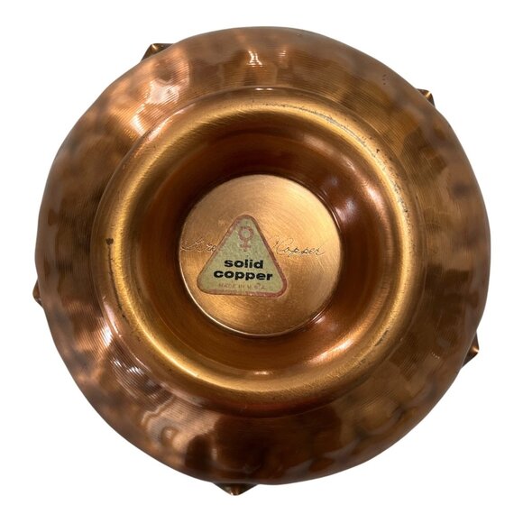 Vtg Coppercraft Guild Solid Copper Bowl – Embossed Grapevine Design, 7” Decorati - Picture 3 of 4